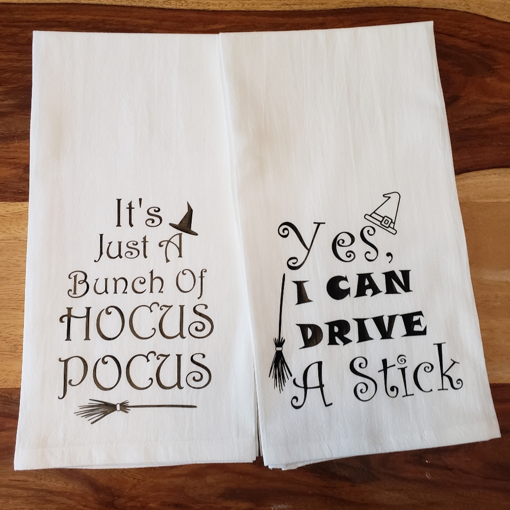 Halloween tea towels!